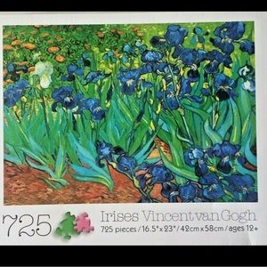 725 Pieces Black Chip Puzzle Irises in The Garden by Vincent van Gogh NEW